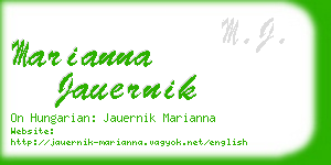 marianna jauernik business card